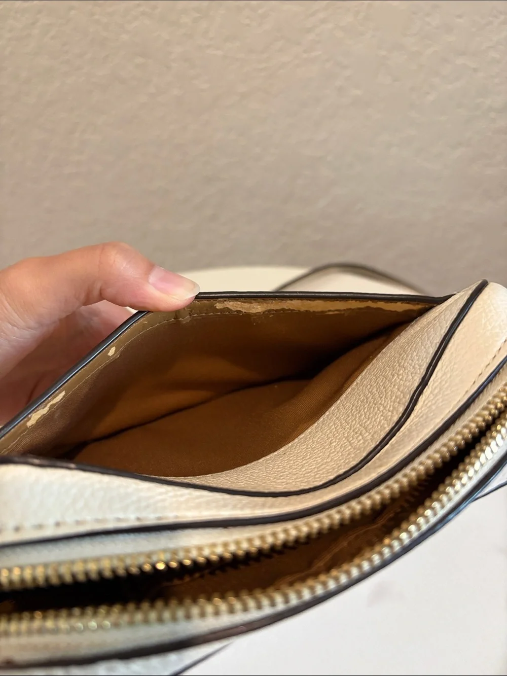 Coach Chalk Pebbled Leather Crossbody